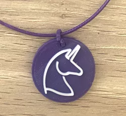 Unicorn Pendant/KeyChain and jump ring.