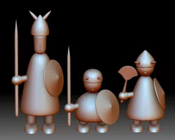 Vikings Denmark Jacob Jensen printable models - solid and divided into parts