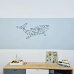 Whale geometric wall art