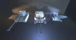 WW2 French Tanks. AMX 50 100, AMD 178 B, ARL 44
