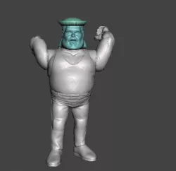 WWE HASBRO TUGBOAT CUSTOM FIGURE .stl .obj