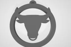 Zodiac sign keychain Taurus