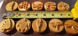 10 Stamps for Clay or Play-Doh etc..