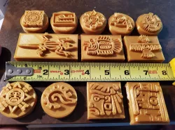 12 Stamps for Clay or Play-Doh etc..