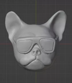 3D Bulldog Head