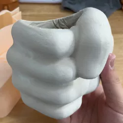 3D print mold hand Plant pot with drainage