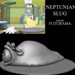 3D PRINTABLE NEPTUNIAN SLUG FROM FUTURAMA