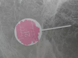 9cm round cake topper blank