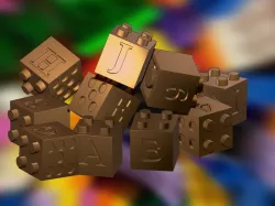 A Game : Play Cubes Educational Lego Numbers and Letters Set 1