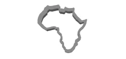 Africa Continent  cookie cutter