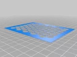 Airbrush Stencil/Template 10mm hex pattern