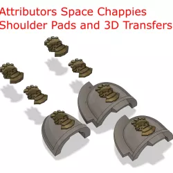 Attributors Space Chappies Shoulder Pads and 3D Transfers  - Retributors Astartes