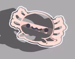 Axolotl cookie cutter (ajolote cortador de galletas)