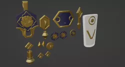Ayato Genshin Impact jewelry 3d model