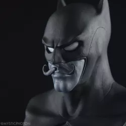 Batman Bust Handlebar Mustache