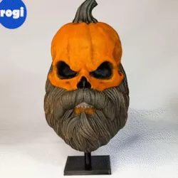 BEARDED PUMPKIN SKULL
