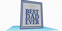 Best Dad Ever Decor Stand Reward Father's Day Gift, personalized frame display gift for fathers