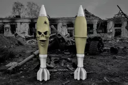 Broken Skull Mortar / Bomb Ornament Model