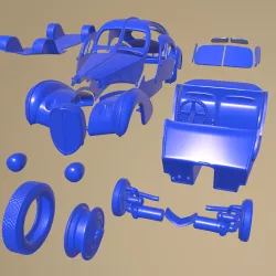 BUGATTI TYPE 57 ATLANTIC 1936 PRINTABLE CAR IN SEPARATE PARTS