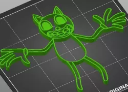 Cartoon Cat 2D Wall
