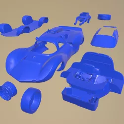 CHAPARRAL 2D 1966 PRINTABLE CAR IN SEPARATE PARTS