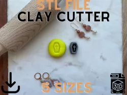 Coffin Polymer Clay Stud Cutter | 5 Sizes | Digital STL File | 3D Printing