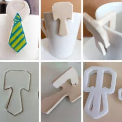 Collar and Tie Mug Hugger cookie cutter
