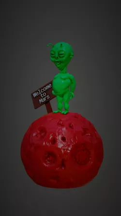 Conceptual Alien From Mars