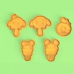 cortadores de galletas de mickey mouse helado / mickey mouse ice cream cookie cutters