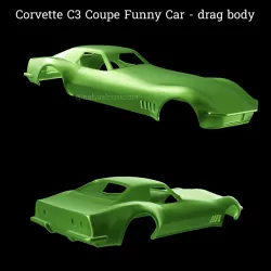 Corvette C3 Coupe Funny Car - drag body