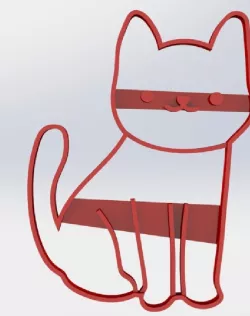 Cute cat cookie cutter