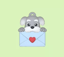 Cute Dog Letter - Charm - Valentine's Day