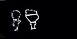 CUTTING SILHOUETTE LADY AND SKELETON KNIGHT