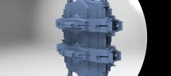cyberpunk Asian Tower Castle block