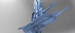 cyberpunk Asian Tower Floating 2