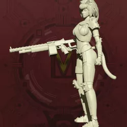 Cyberpunk Catgirl - Cool Pose