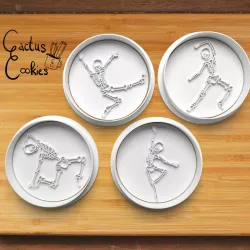 dancing skeleton Cookie Cutter set