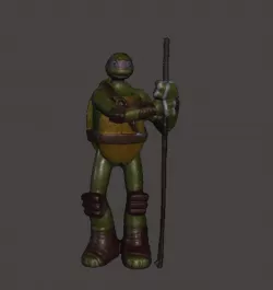 DONATELLO TMNT 80S NINJA TURTLES VINTAGE .OBJ .STL