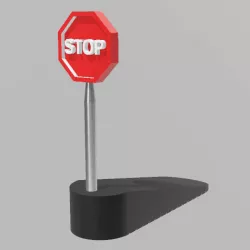 Door Stop with Stop Sign