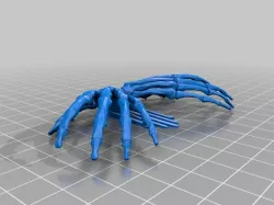 Double Skeleton Hand Hair Slide
