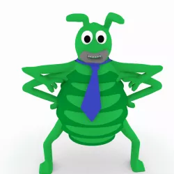 Dr. FUNs dung beetle motivational speaker character