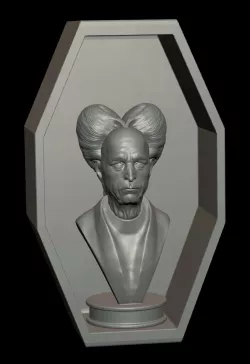 Dracula Bram Stoker Bust + Coffin Case