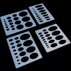 Ellipse Templates - Set of 4