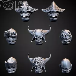 Faceless and Goggle-Eyed 8 custom heads PACK