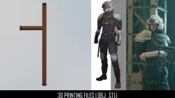 Final Fantasy VII: Crisis Core Reunion - Cloud Strife/Shinra Infantryman Baton