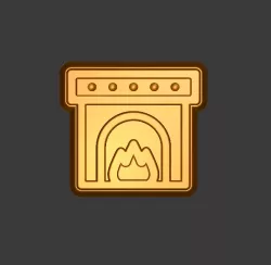 Fire place Stl File