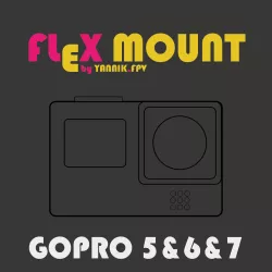FLEXMOUNT [GOPRO 5&6&7 vertical & horizontal] BY YANNIK.FPV