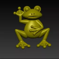 frog, frog STL, OBJ