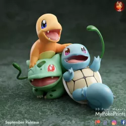 Gen 1 Starter Statue - pre-supported