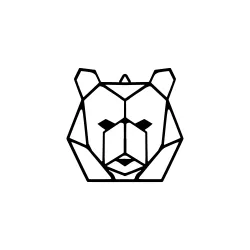 GEOMETRIC BEAR KEYCHAIN